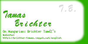 tamas brichter business card